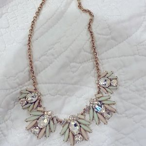 Banana Republic gold & aqua statement necklace